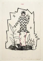 Design for a day dress, Plate 8, Book 1, illustration from 